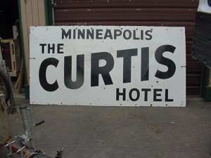 Vintage Porcelain Signs Curtis Hotel sign,antique signs