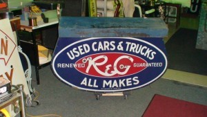 Old Gas & Oil Signs .. Ford RG Porcelain Neon Sign