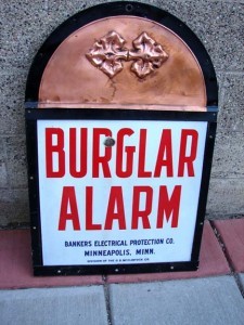 Collectible Signs Burglar Alarm Box for Banks