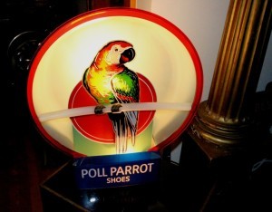 Vintage Signs // light up POLL PARROT sign..."MY COLLECTION"