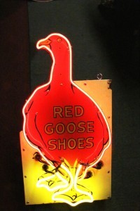 Porcelain Neon Signs // neon porcelain RED GOOSE shoes