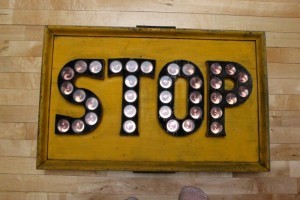 Collectible Signs // Stop sign with large jewels