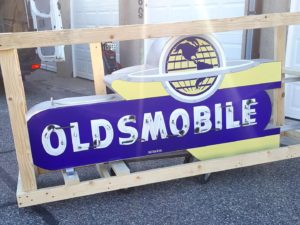 porcelain neon Signs rocket Oldsmobile sign NFS..."MY COLLECTION"