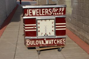 Vintage Neon Clocks Bulova jewlery porcelain neon sign