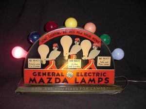 " Vintage Signs " Sign for Mazda Lamps