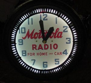 neon clock for Motorola OLD, Vintage Advertising Neon Clocks