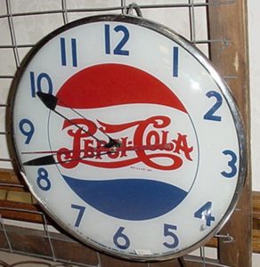 Vintage Pepsi clock Telechron, Vintage Advertising Neon Clocks