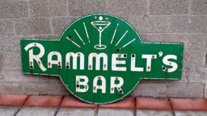 Porcelain Neon vintage Signs , Rammelt's Bar