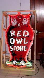Porcelain Neon Signs Old Red Owl neon porcelain sign