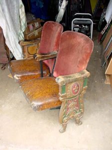 Antique Trade Signs - Art Deco Heywood Wakefield Sign Theater Seats