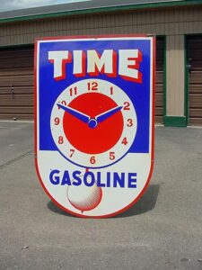 Time Gasoline Vintage sign 1930's