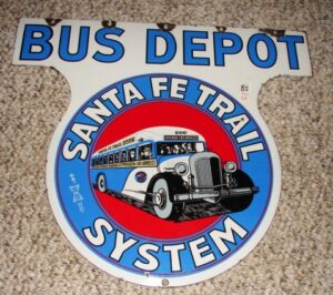 Vintage signs: Antique bus depot signs