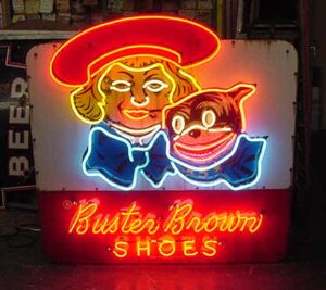 Vintage signs: Antique buster brown signs
