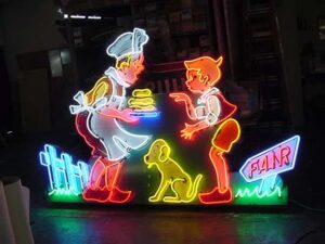 Vintage signs: Antique porcelain neon signs