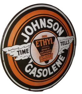 Vintage Johnson Gasolene sign