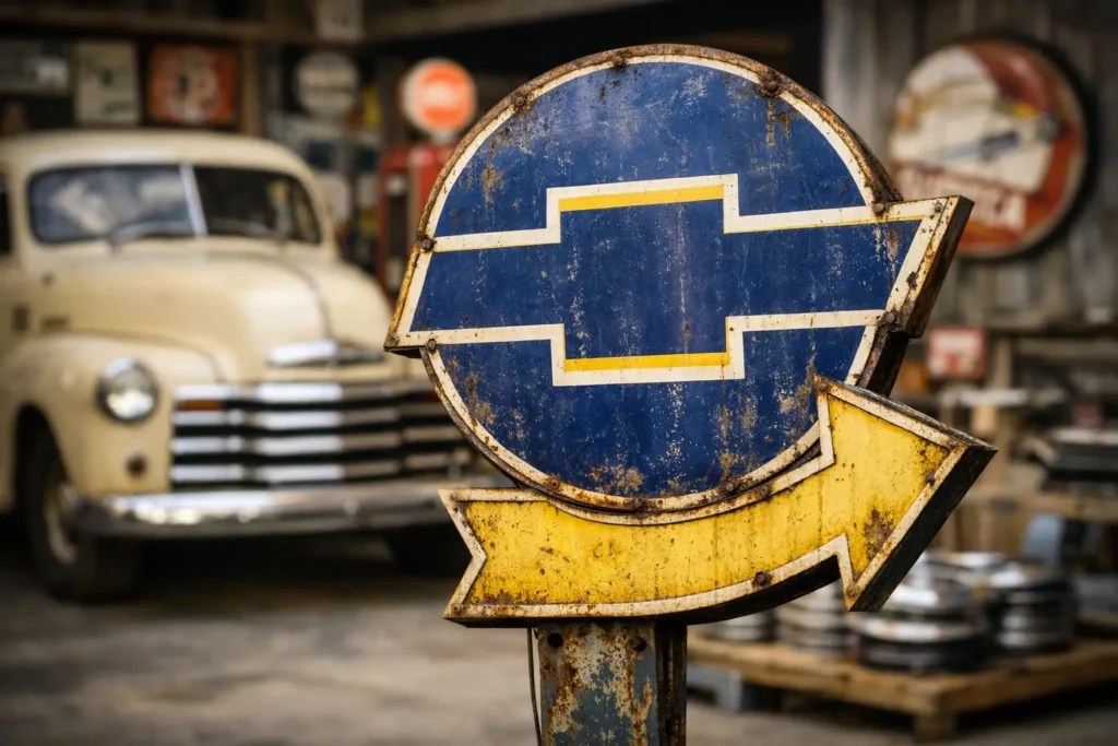 Original Chevrolet Advertising Sign Value