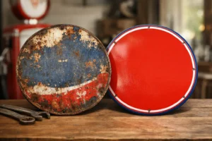 Real Vintage Sign vs Reproduction