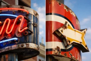 Neon Signs vs Porcelain: Which Holds Up?