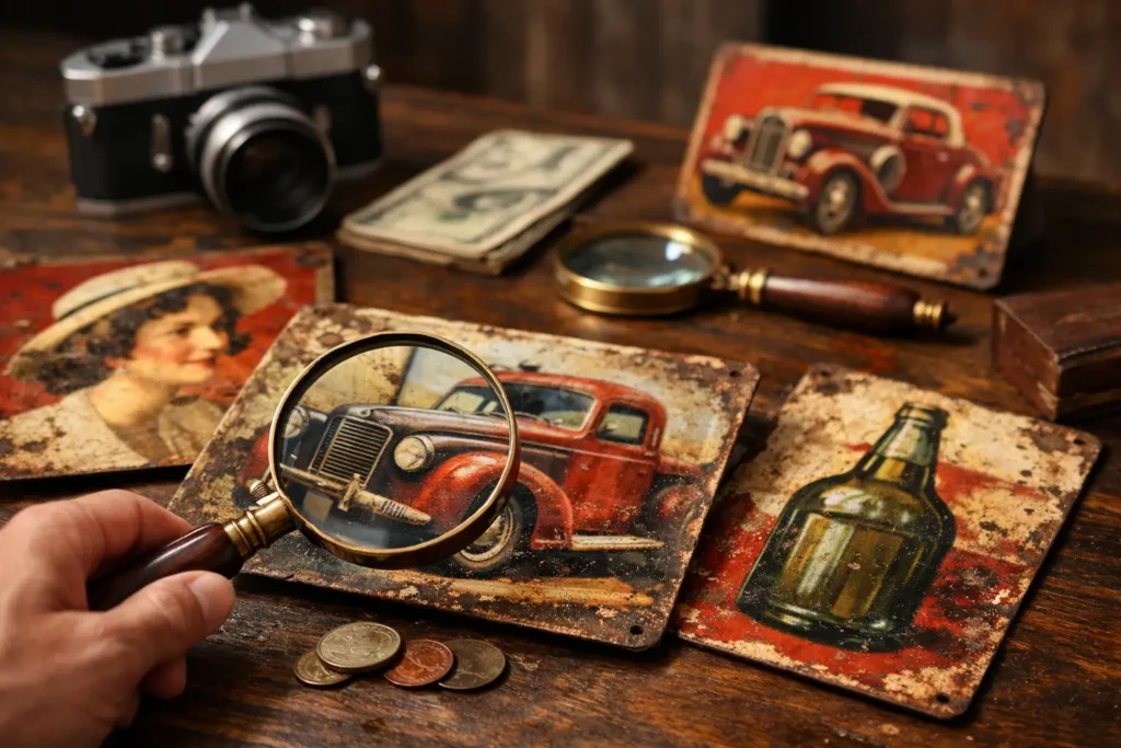 How to Value Vintage Tin Signs