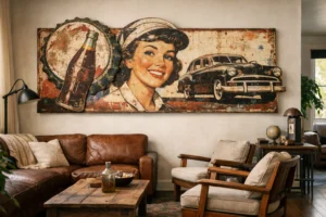 How to Display Large Vintage Signs Right