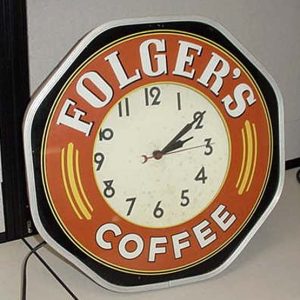 Vintage Neon Clocks Vintage Folgers neon clock