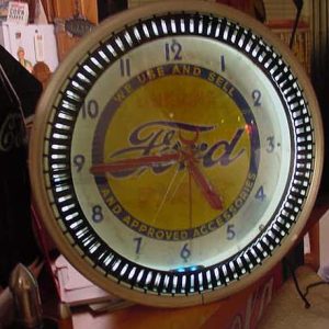 Vintage Neon Clocks Ford neon clock "In our collection "
