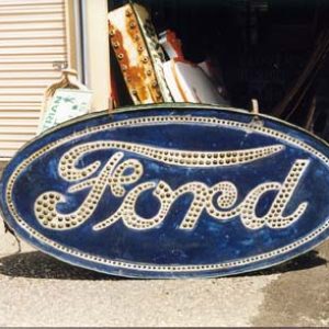 VINTAGE SIGNS Punched tin, Ford sign , Smaltz, porcelain, neon auto dealership